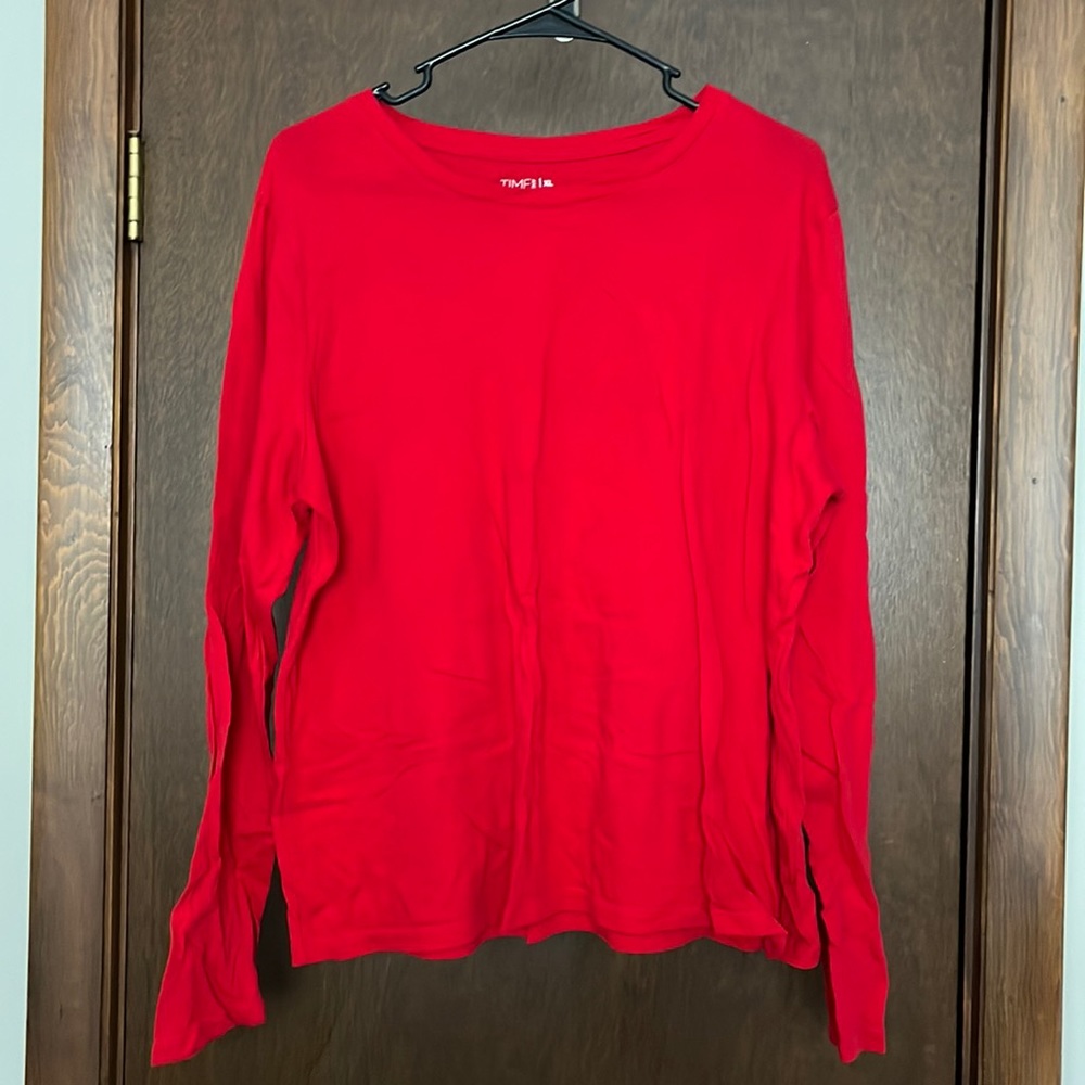 Red Long Sleeve Tee